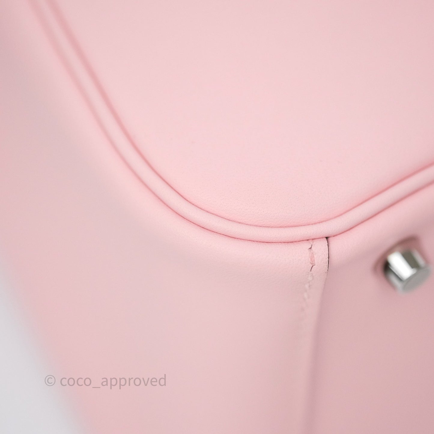 Hermès Mini Lindy II 20 Rose Sakura 3Q Swift Palladium Hardware
