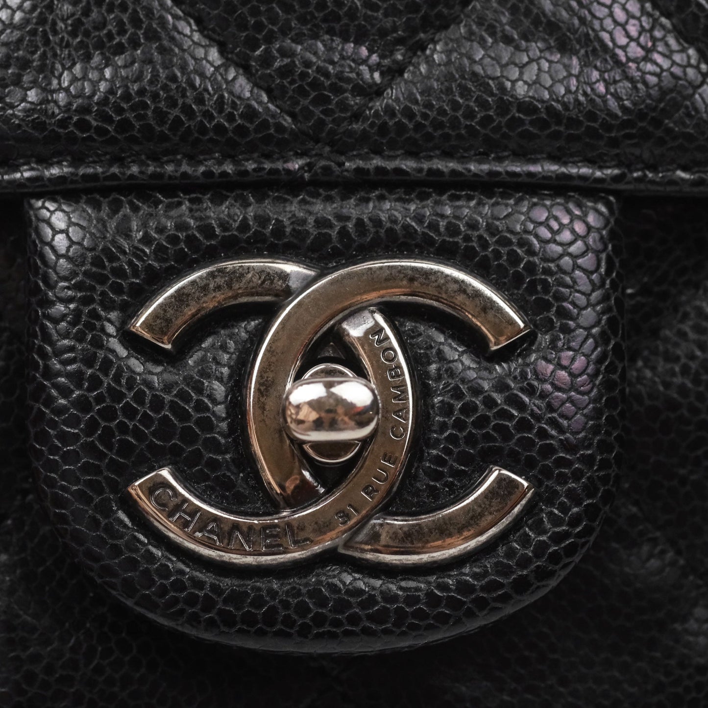 Chanel Quilted Single Flap Bag Soft Caviar Black Ruthenium Hardware