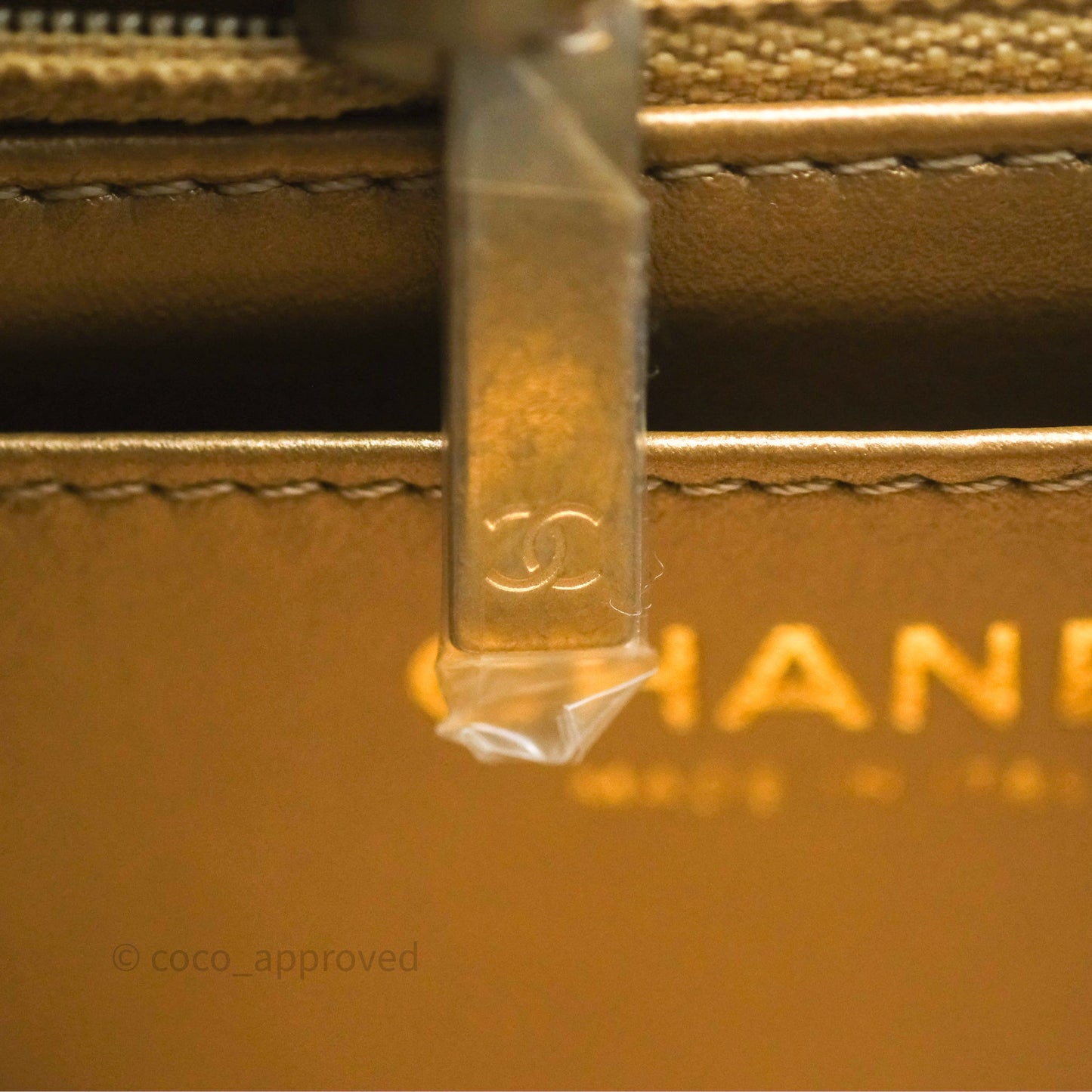 Chanel Mini Rectangular Pearl Crush Quilted Blue Lambskin Aged Gold Hardware