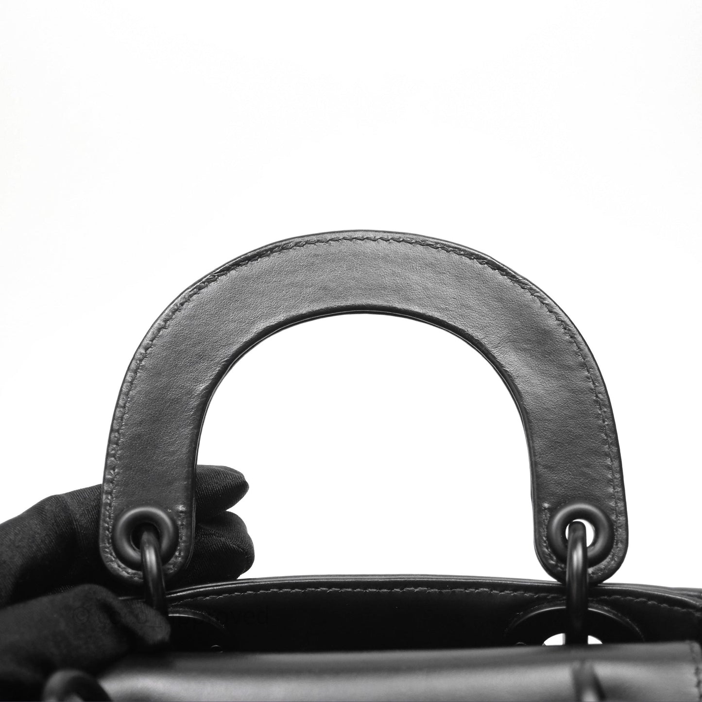 Dior Mini Lady Dior So Black Cannage Calfskin with Diamond Motif