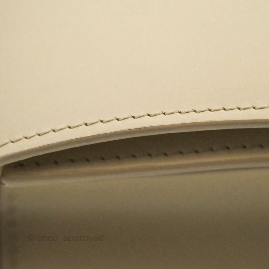 Celine Medium Classic Box Flap Ivory Calfskin