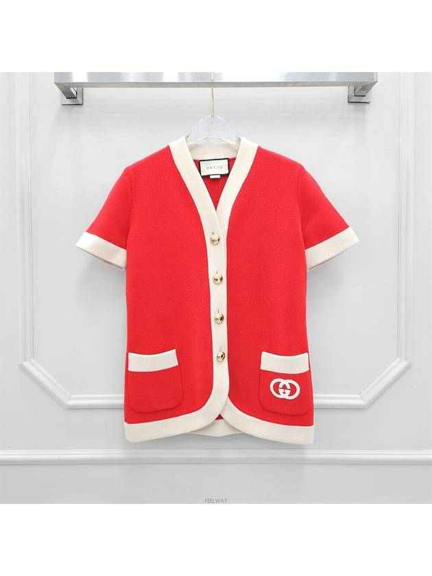 Luxury Gucci Trending 2025 Lux You S Embroidered logo V neck cardigan
