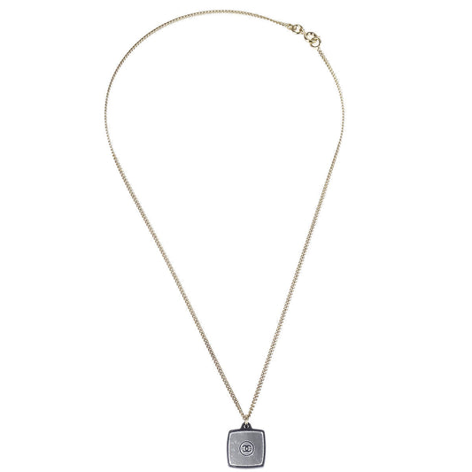 Luxury Chanel Rhinestone Gold Chain Pendant Necklace 04A
