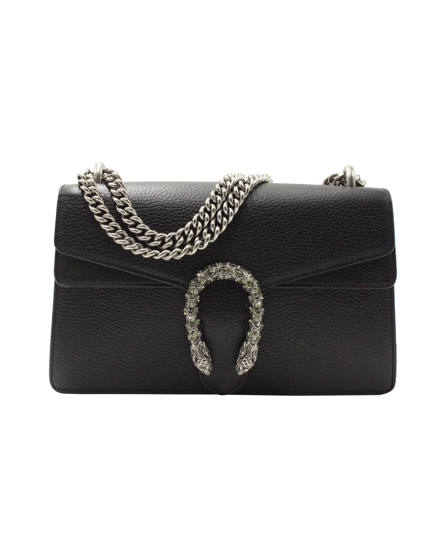 Luxury Gucci Trending 2025 Small Dionysus Shoulder Bag in Black Leather