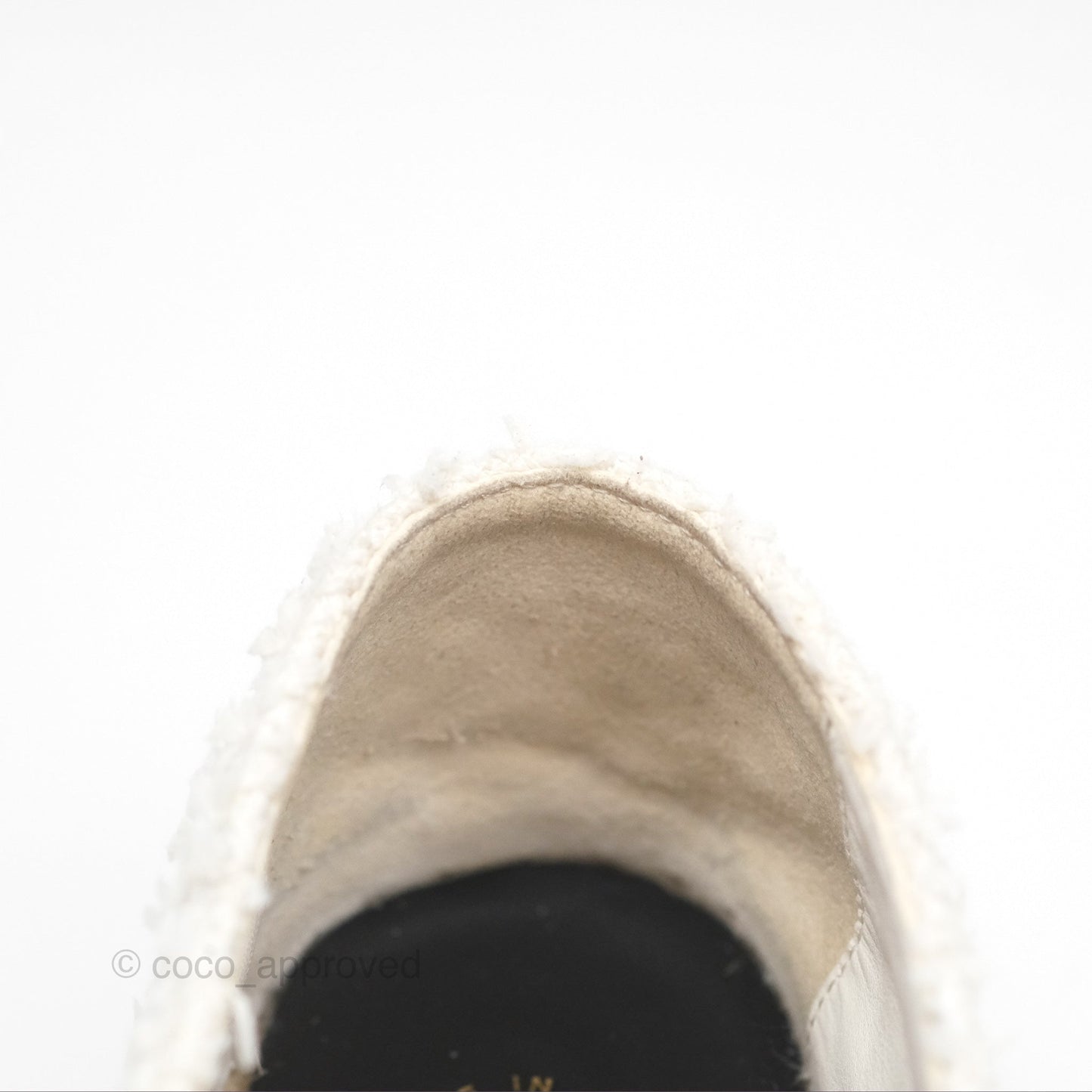 Chanel Espadrille Black White Tweed Size 39