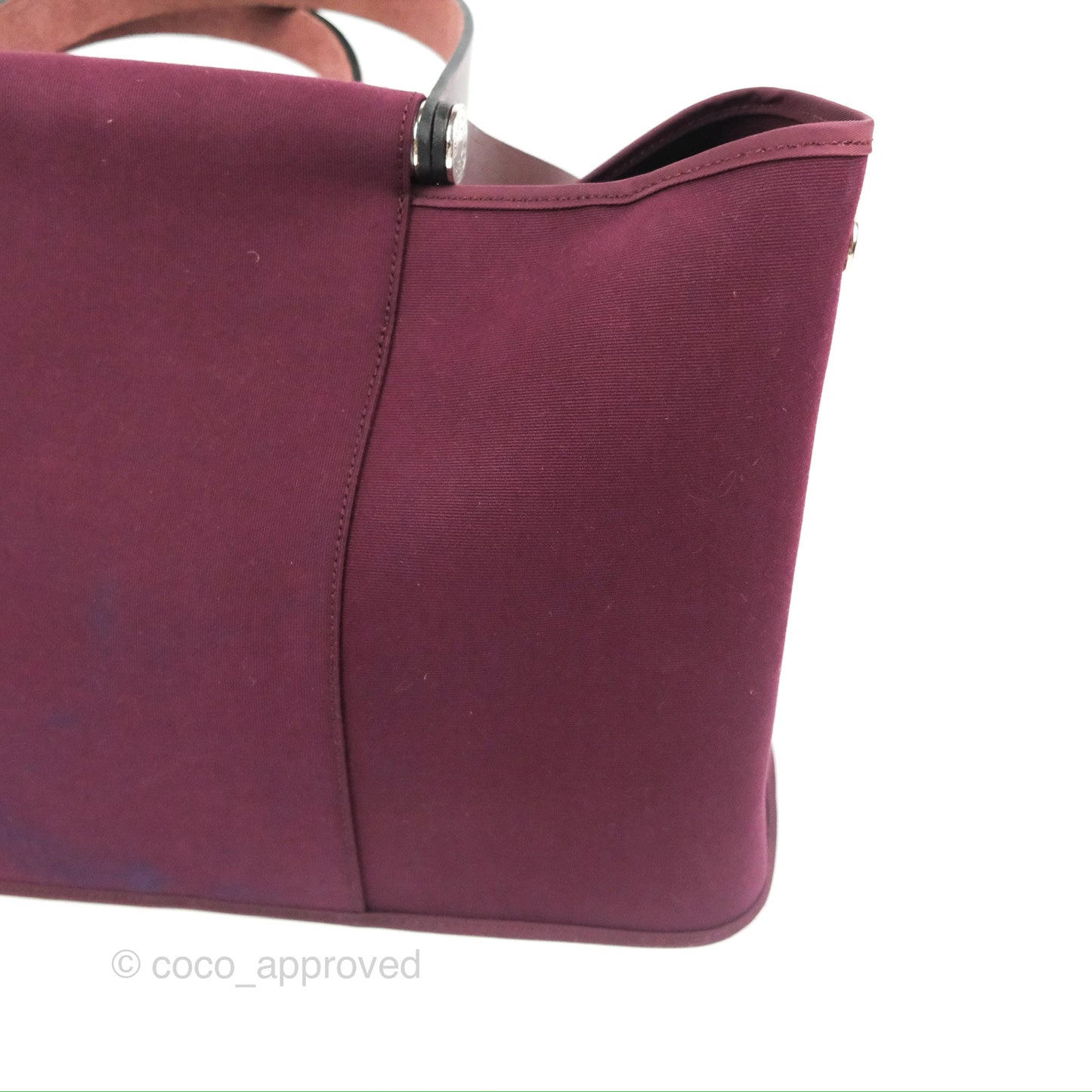 Hermès Cabag Elan Bag Purple Canvas