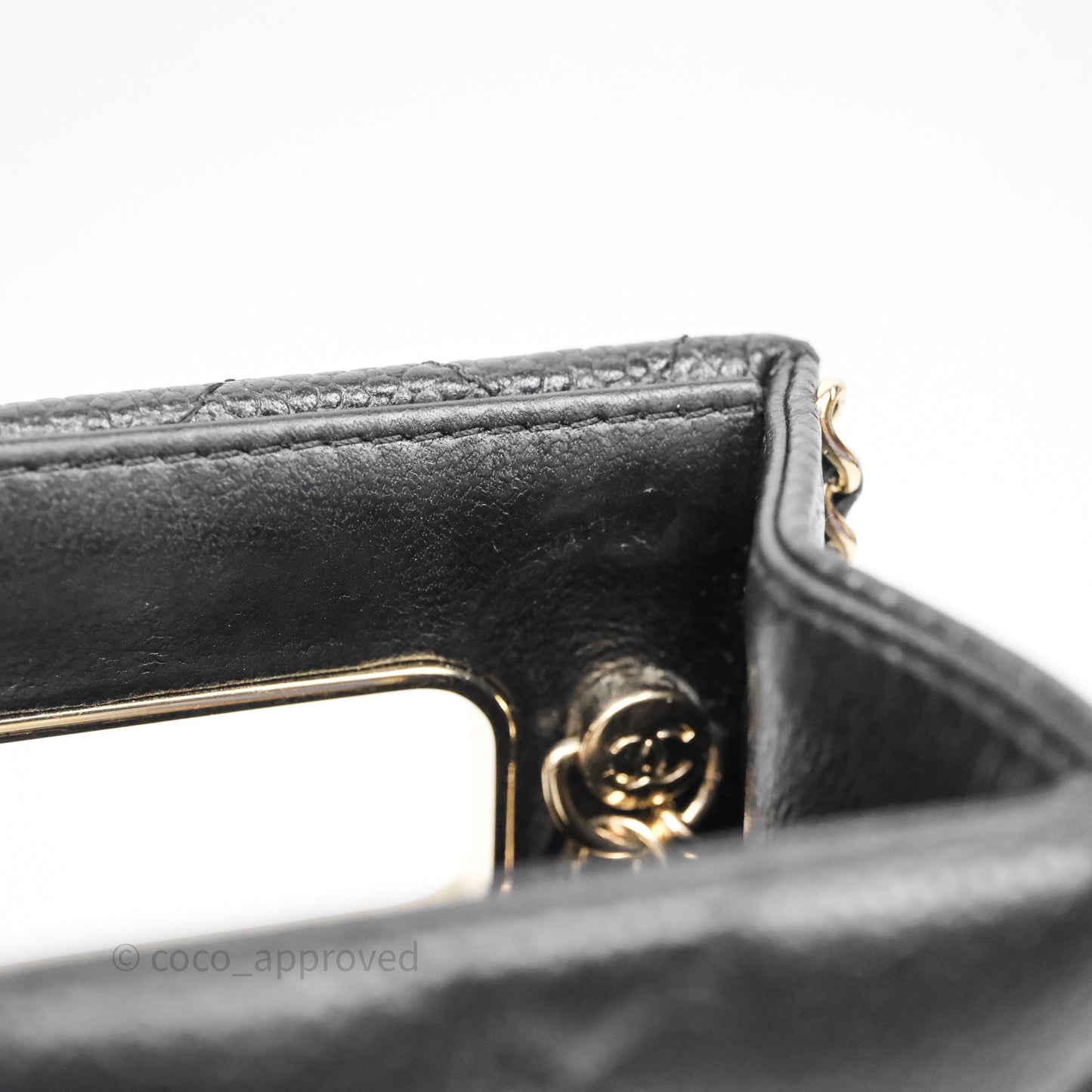 Chanel Evening Bag Caviar Black Gold Hardware