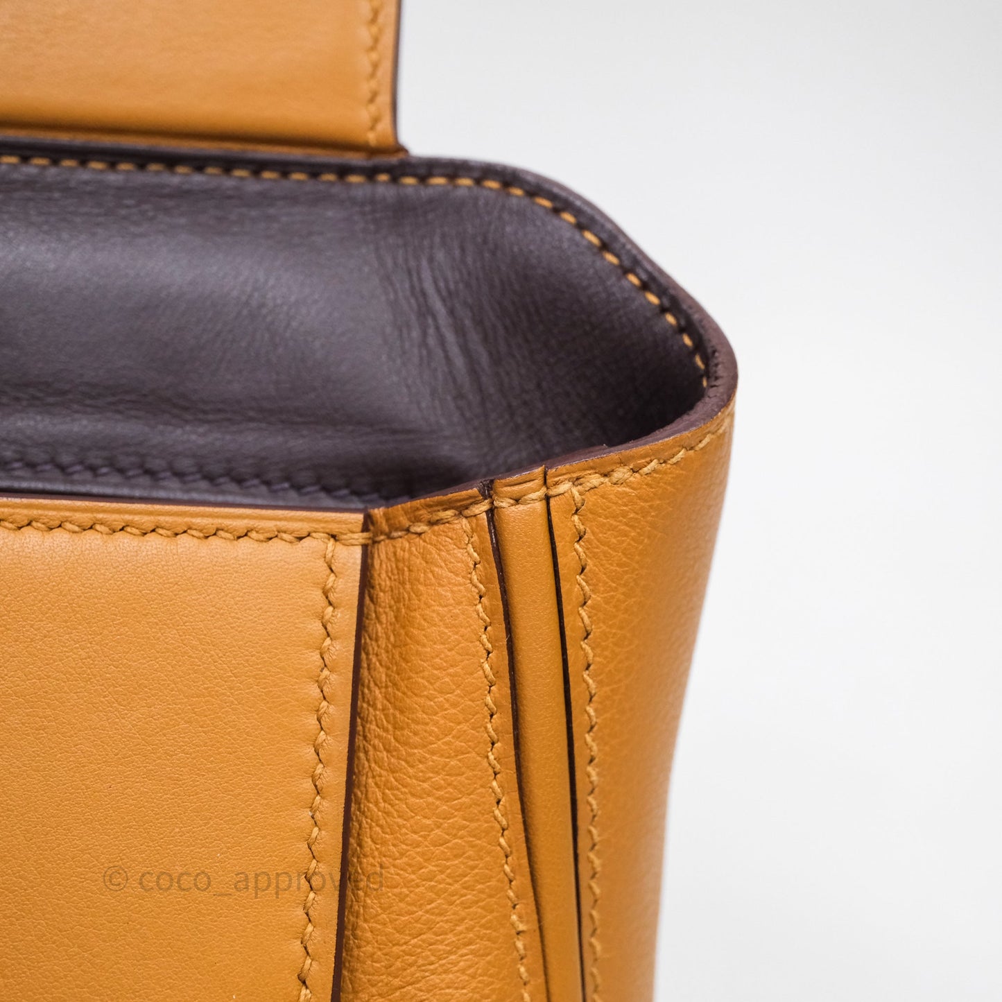 Hermès 24/24 21 Mini Caramel/Sesame/Rouge Sellier Gold Hardware