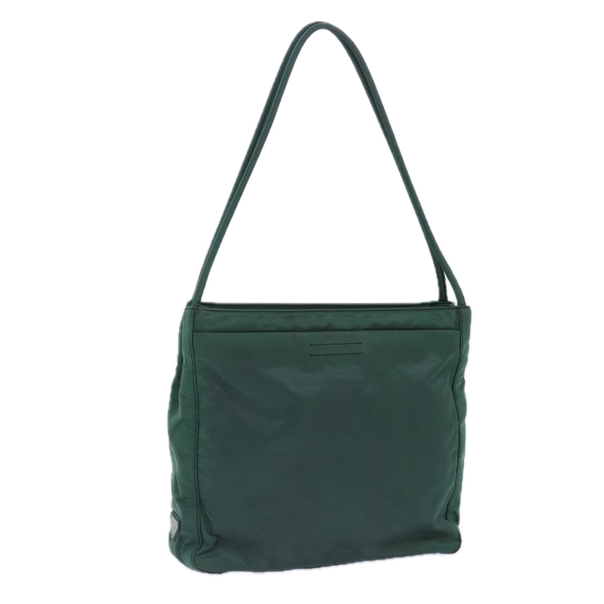 Luxury Prada Tote Bag Nylon Green Silver  86871