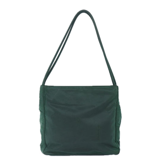 Luxury Prada Tote Bag Nylon Green Silver  86871