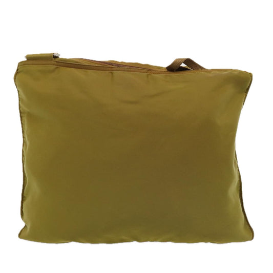 Luxury Prada Shoulder Bag Nylon Khaki Silver  86872