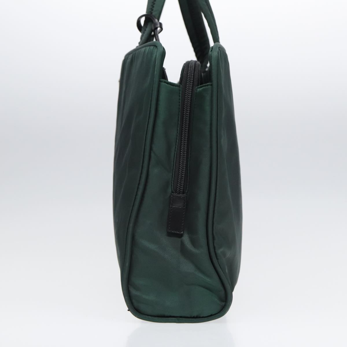 Luxury Prada Hand Bag Nylon Green Silver  86882