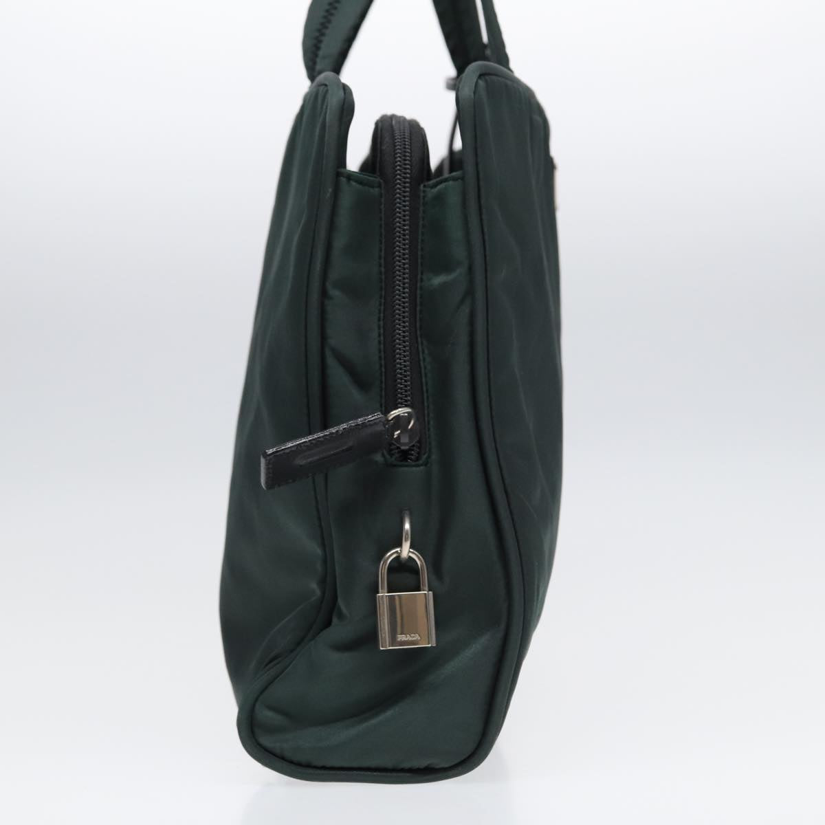 Luxury Prada Hand Bag Nylon Green Silver  86882