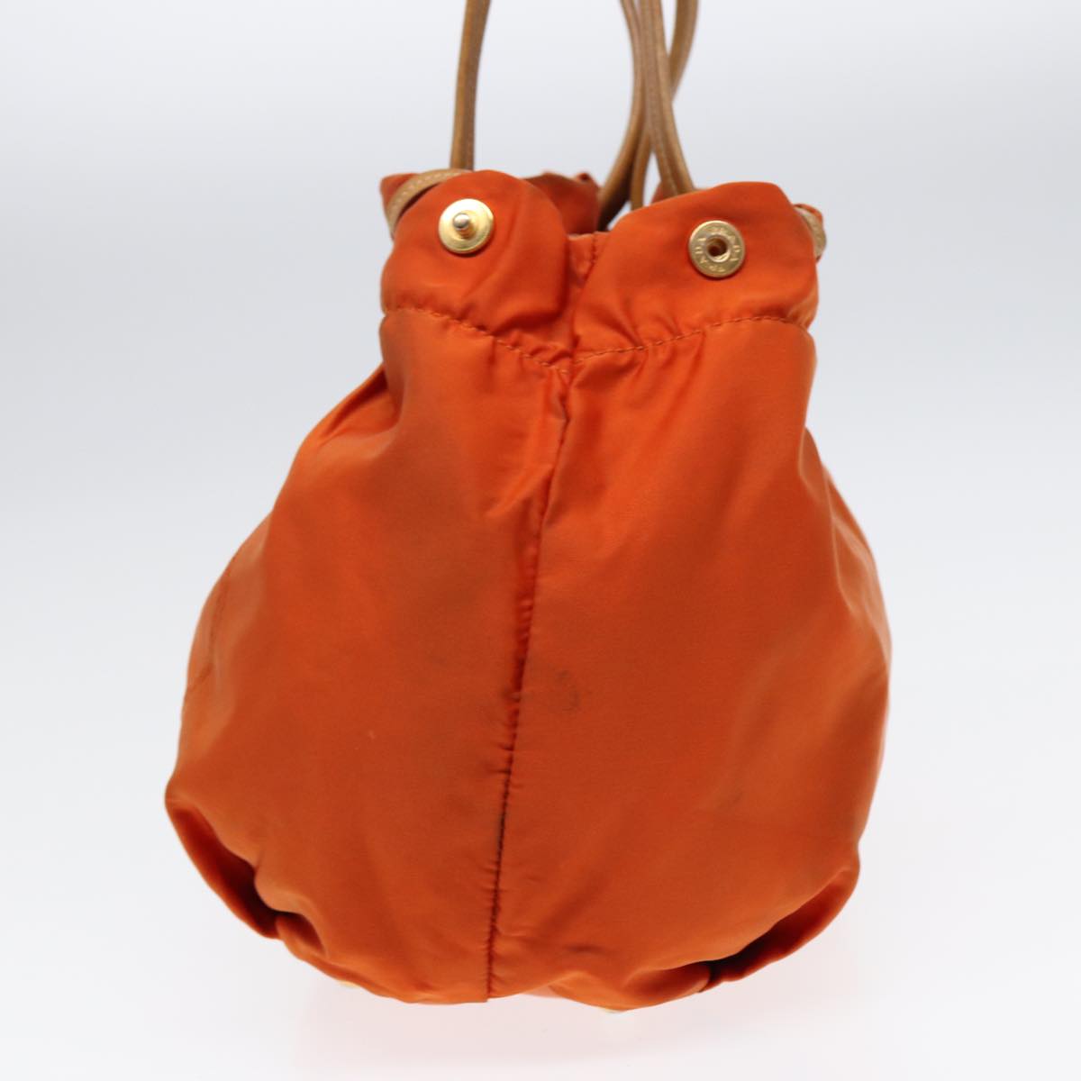 Luxury Prada Shoulder Bag Nylon Orange Gold  86883