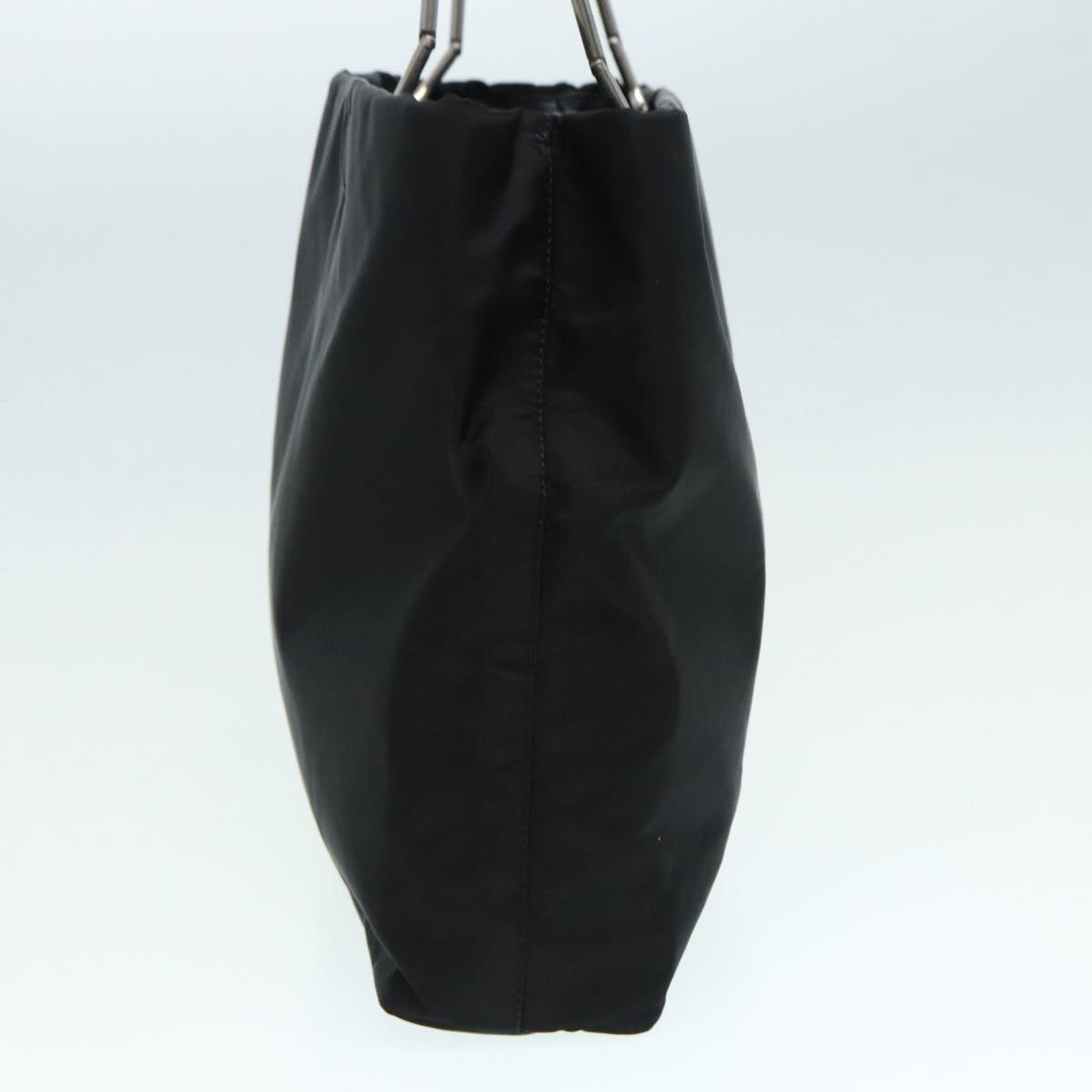 Luxury Prada Tote Bag Nylon Black Silver  86889