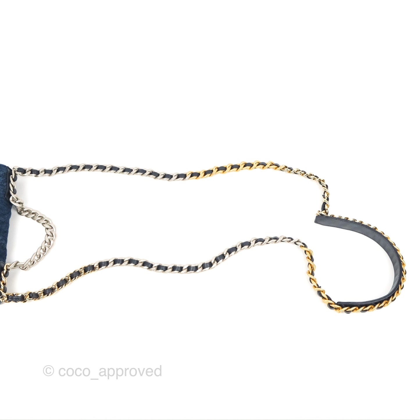 Chanel 19 Wallet on Chain WOC Blue Denim Mixed Hardware