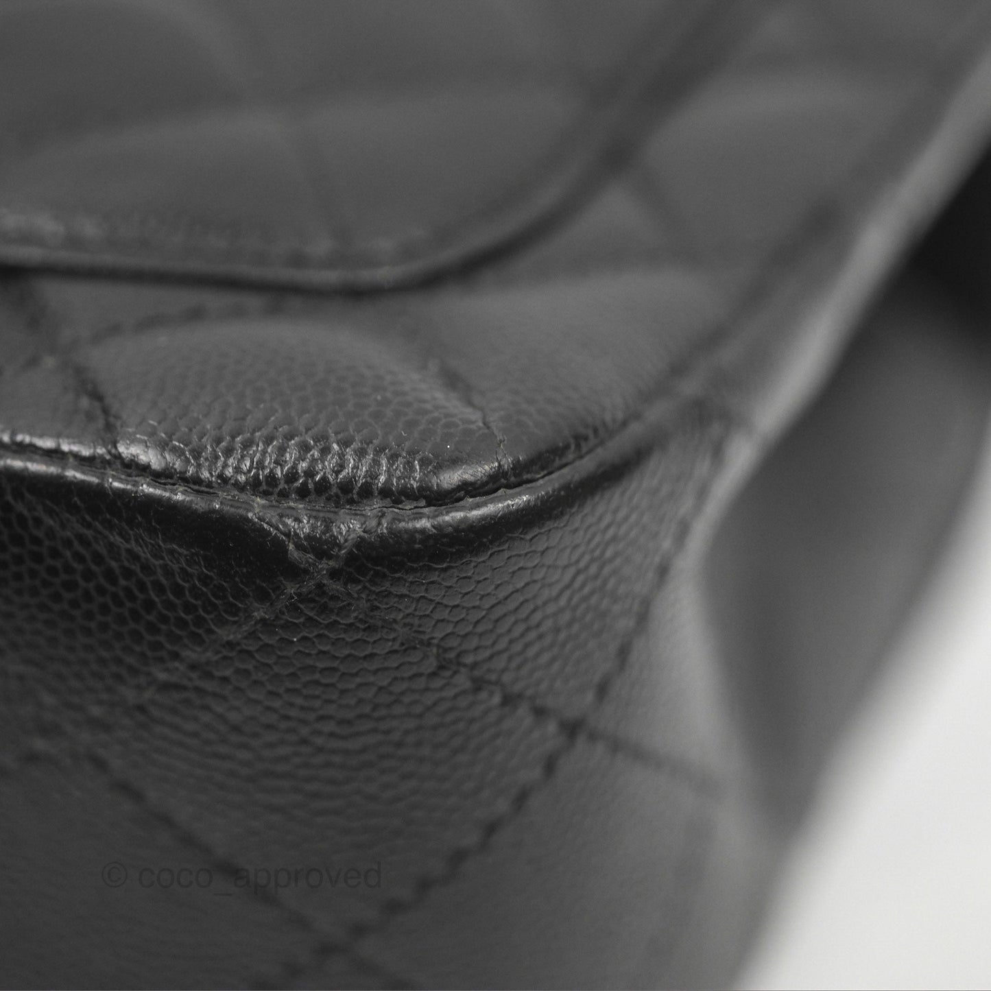 Chanel Mini Square Flap Quilted Black Caviar Gold Hardware