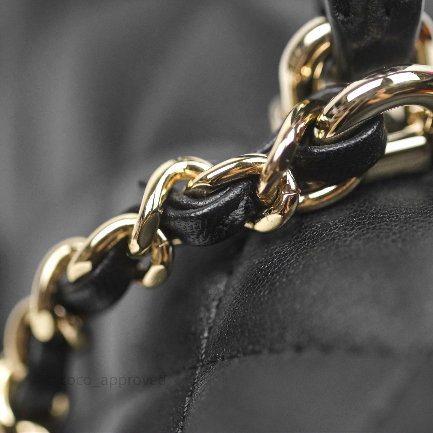 Chanel Top Handle Mini Rectangular Flap Black Lambskin Gold Hardware