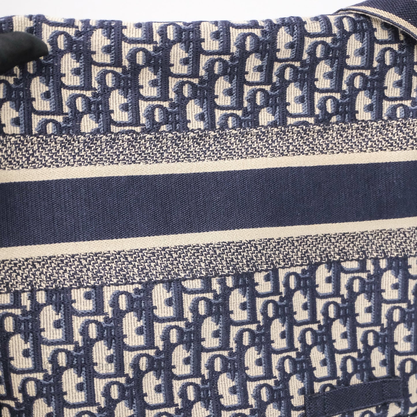Christian Dior Medium DiorCamp Messenger Bag Oblique Embroidery Blue