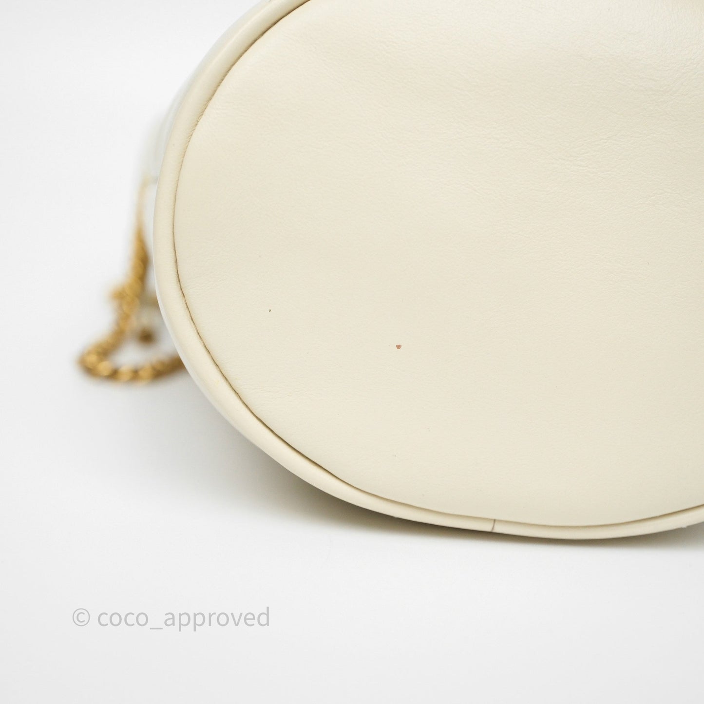 Gucci GG Marmont Mini Bucket Bag Ivory Leather