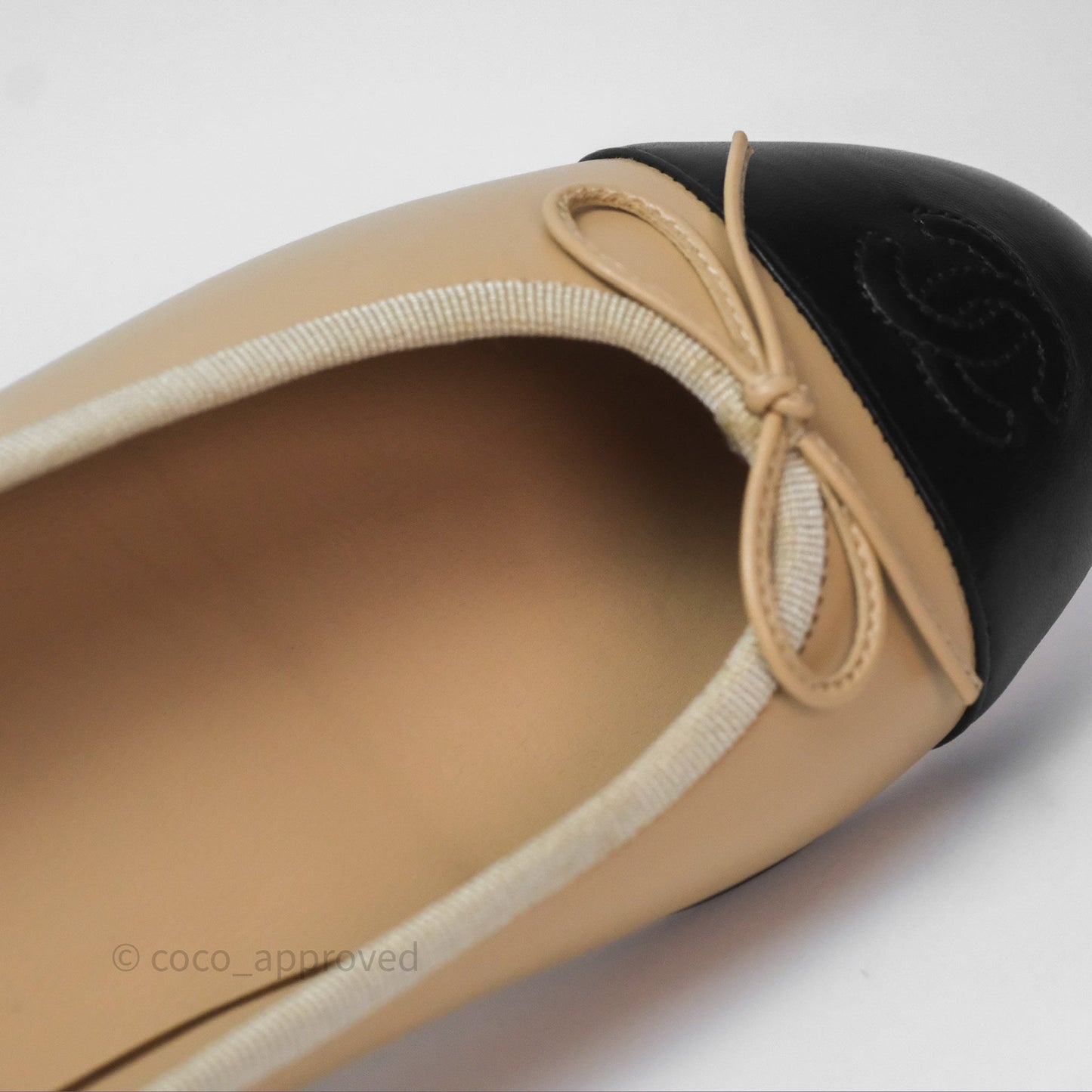 Chanel Ballerina Flats Black/Beige Size 38