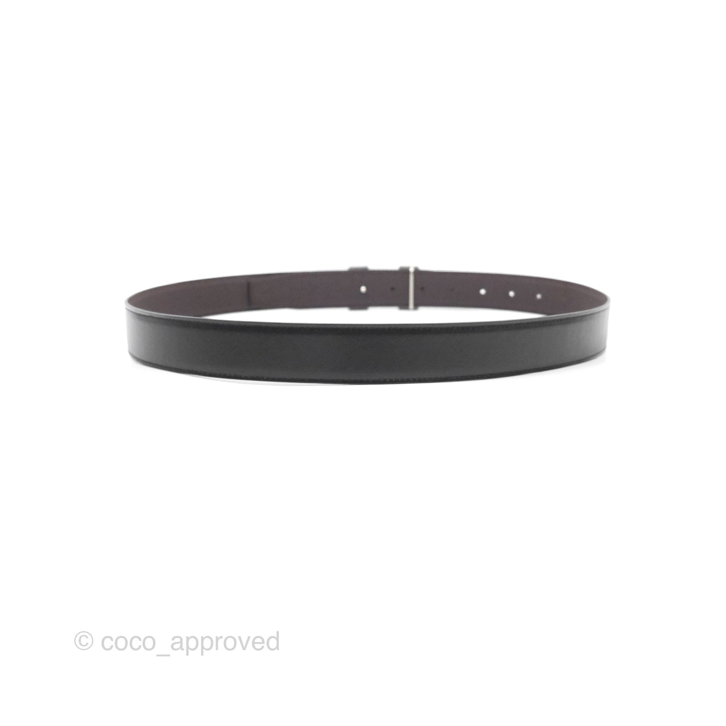 Hermès H Belt Buckle & Reversible Strap Black Palladium Hardware