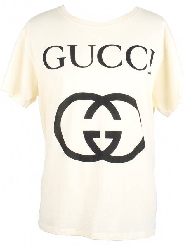 Luxury Gucci Trending 2025 Interlocking logo short sleeve S