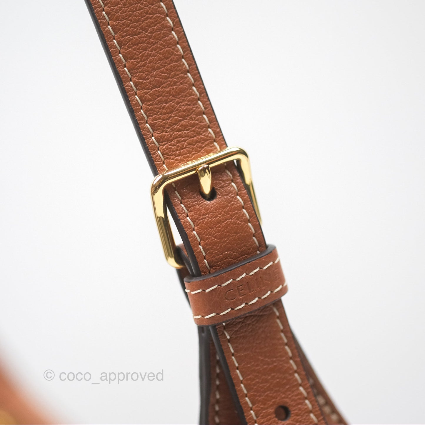 Celine Small Heloise Bag Triomphe Tan Calfskin