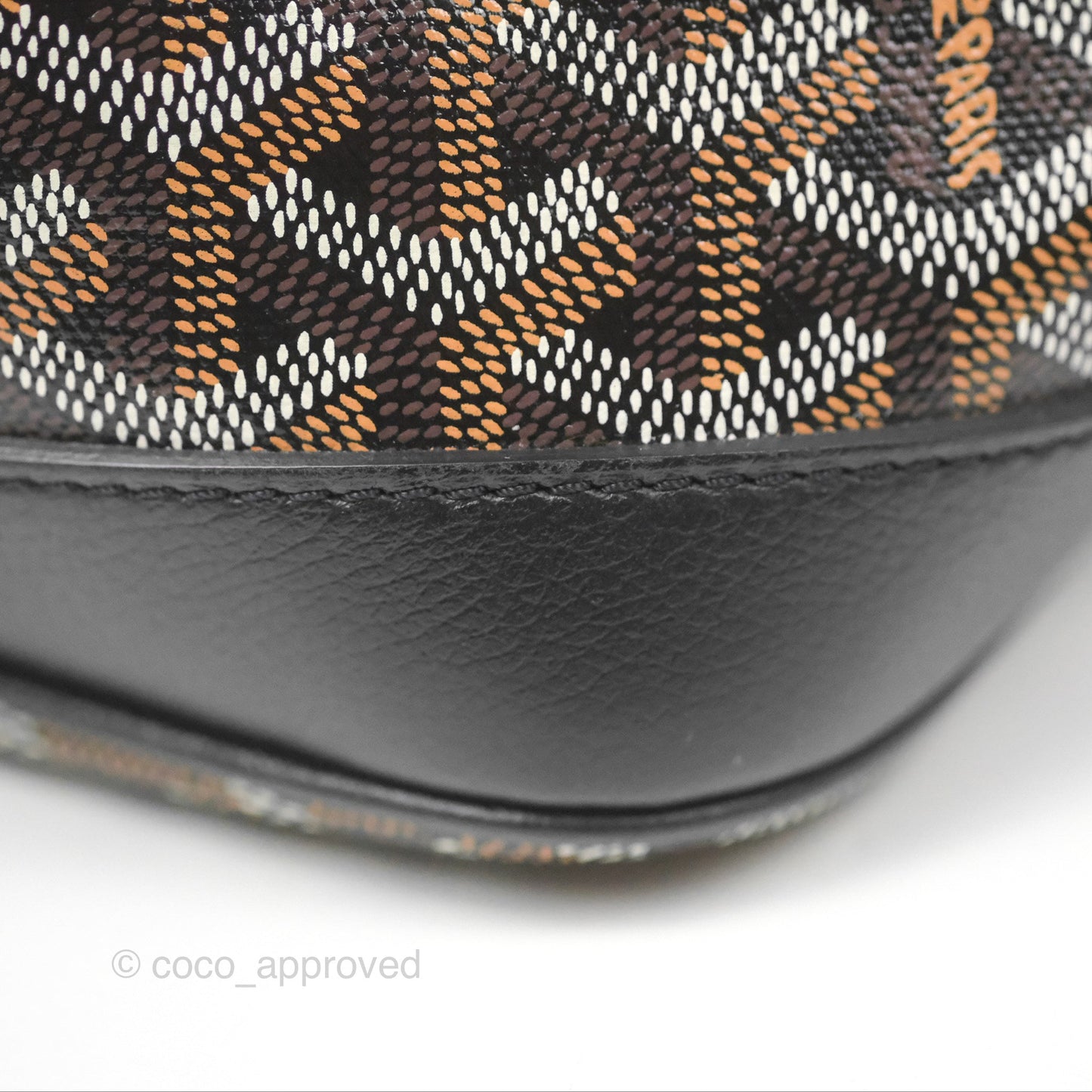 Goyard Petit Flot Bucket Bag Black Goyardine Canvas