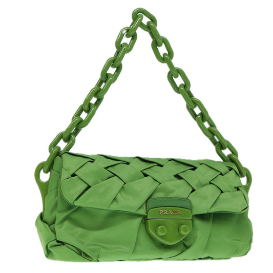 Luxury Prada Shoulder Bag Nylon Green  86986A