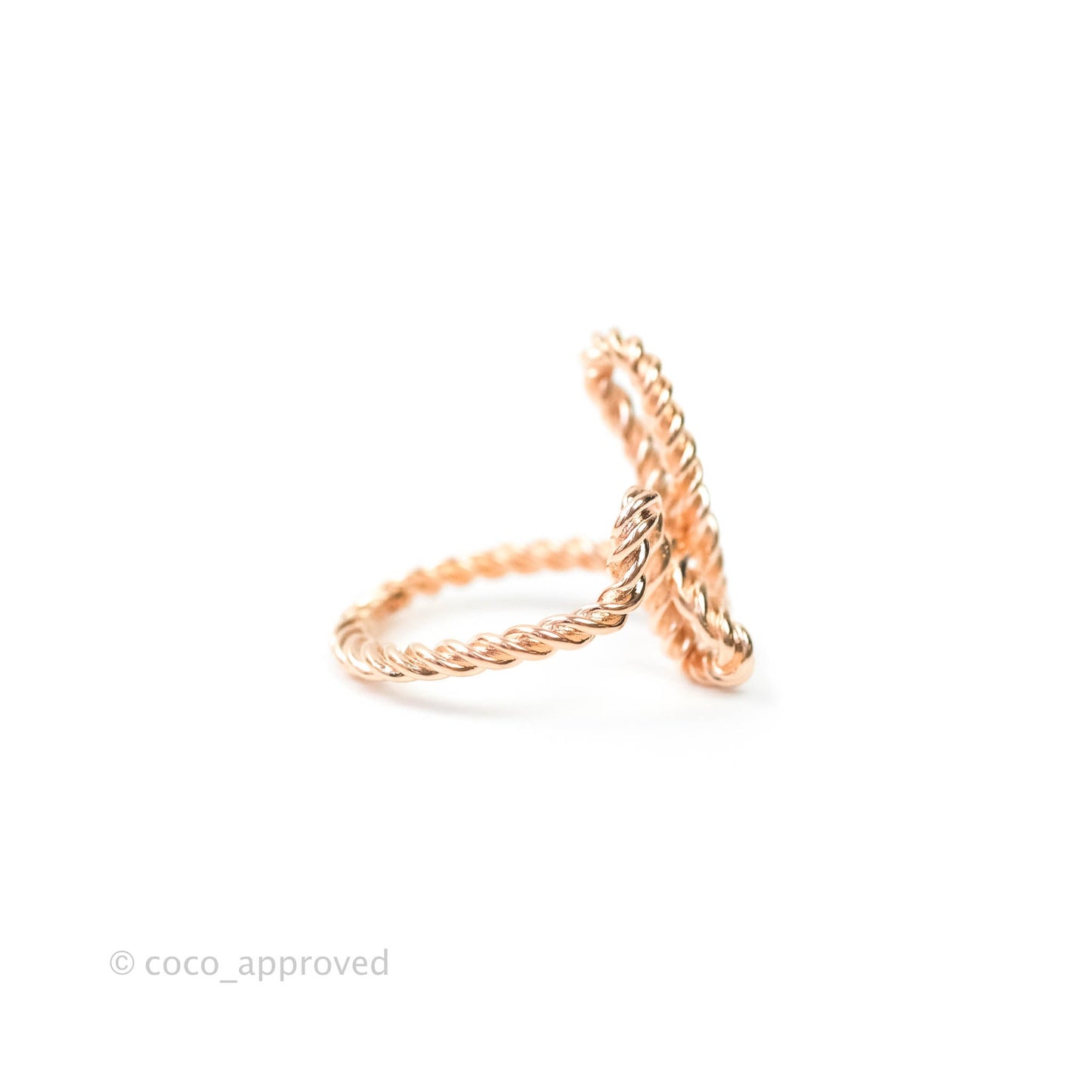 Hermès Cord'H Scarf Ring Brass in Rose Gold Tone
