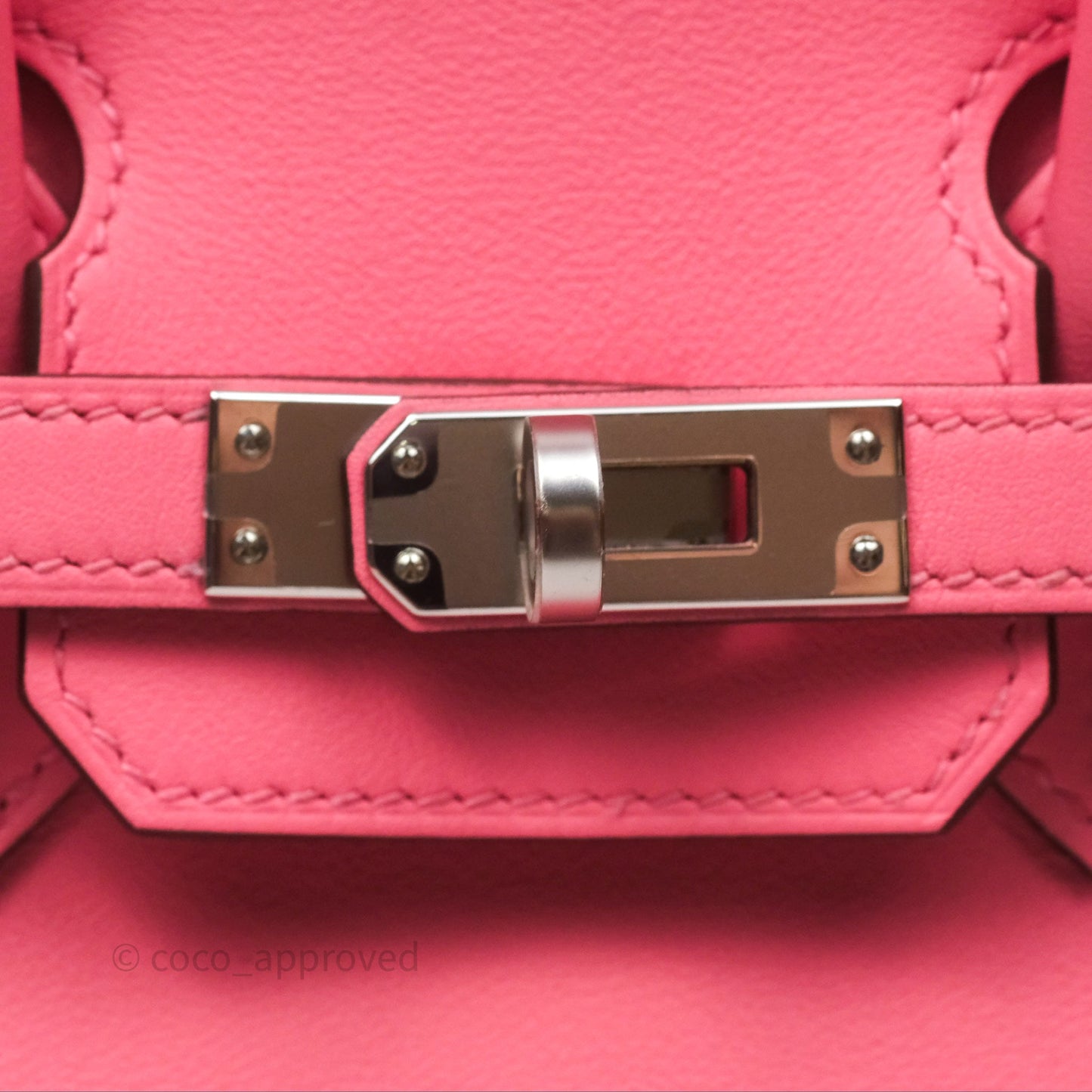Hermès Birkin 25 Retourne Rose Azalee 8W Swift Palladium Hardware