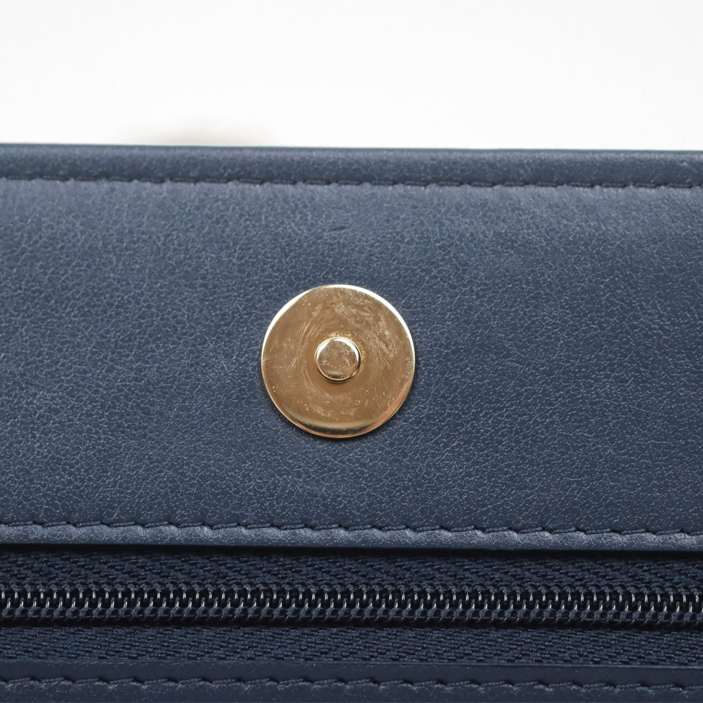 Chanel Quilted Classic Wallet on Chain WOC Denim Gold Hardware