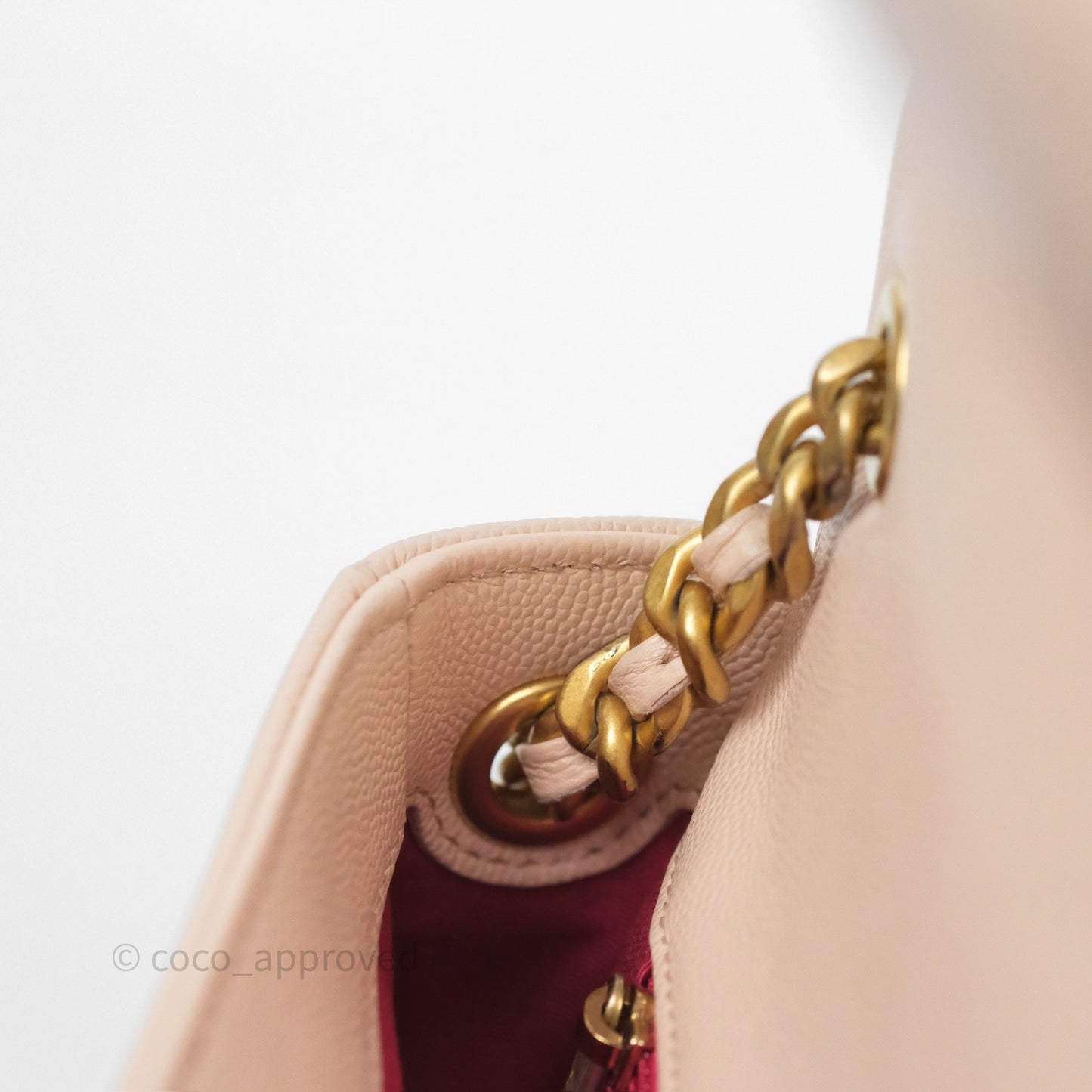 Chanel Small Fashion Therapy Flap Bag Light Pink Caviar Aged Gold Hardware