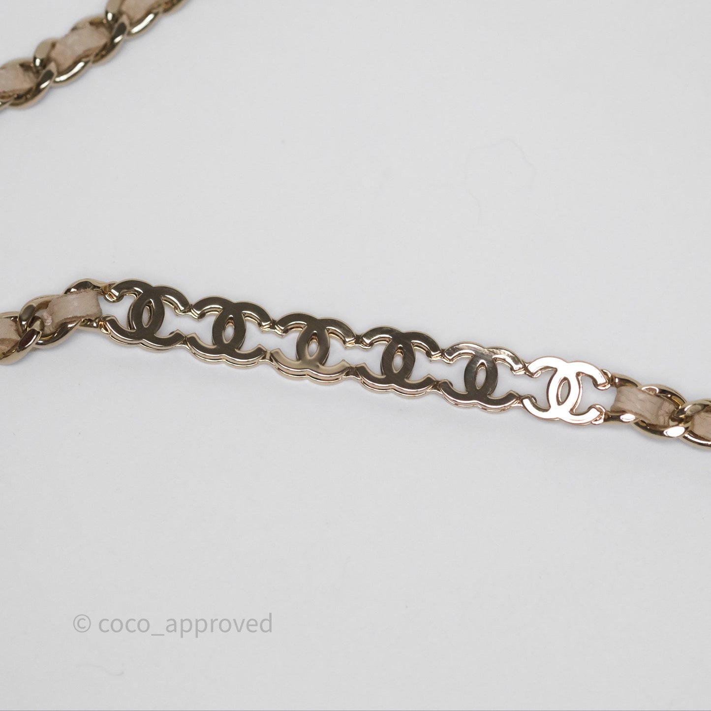 Chanel Mini Vanity With CC Chain Beige Caviar Gold Hardware