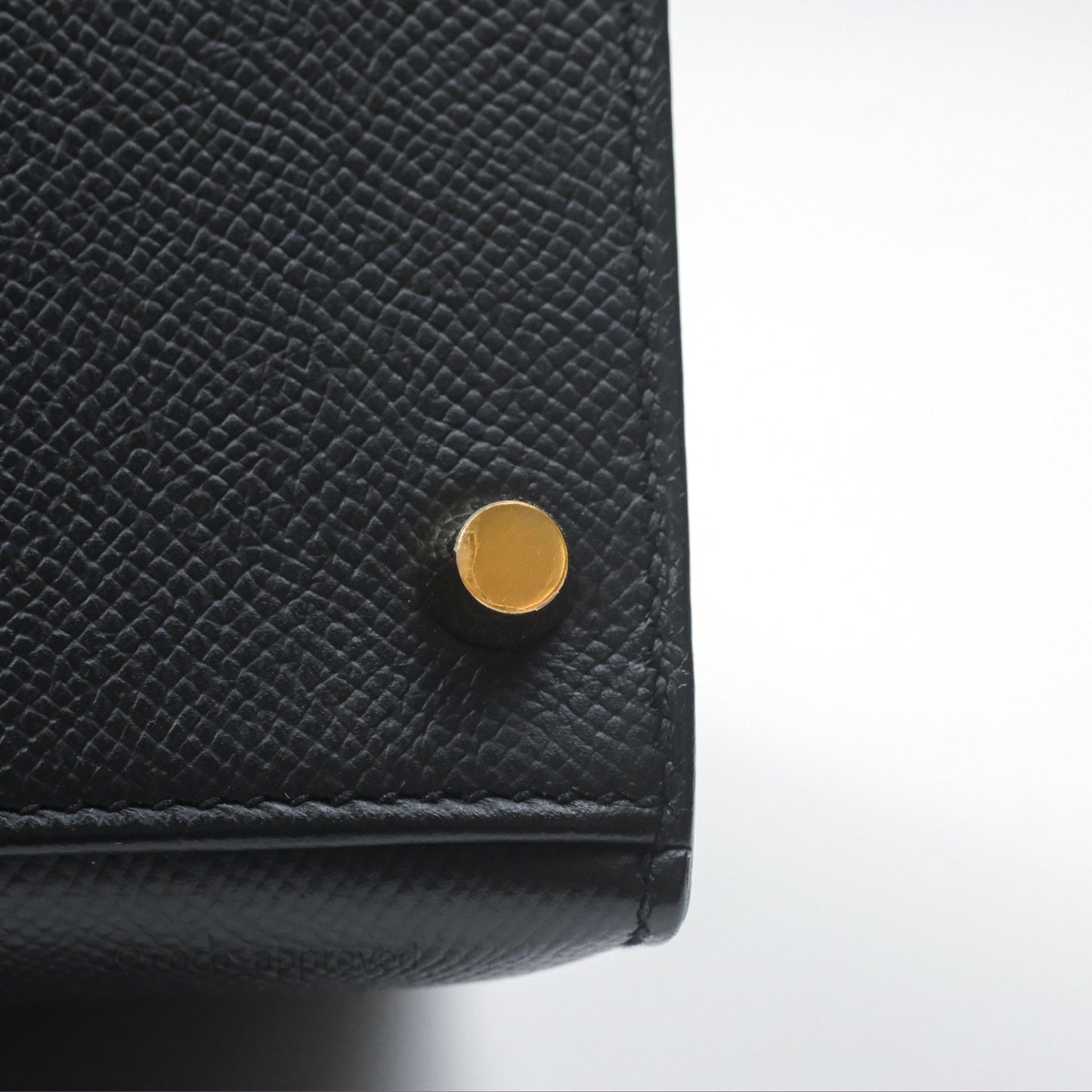 Hermès Kelly 28 Sellier Noir Black 89 Epsom Gold Hardware