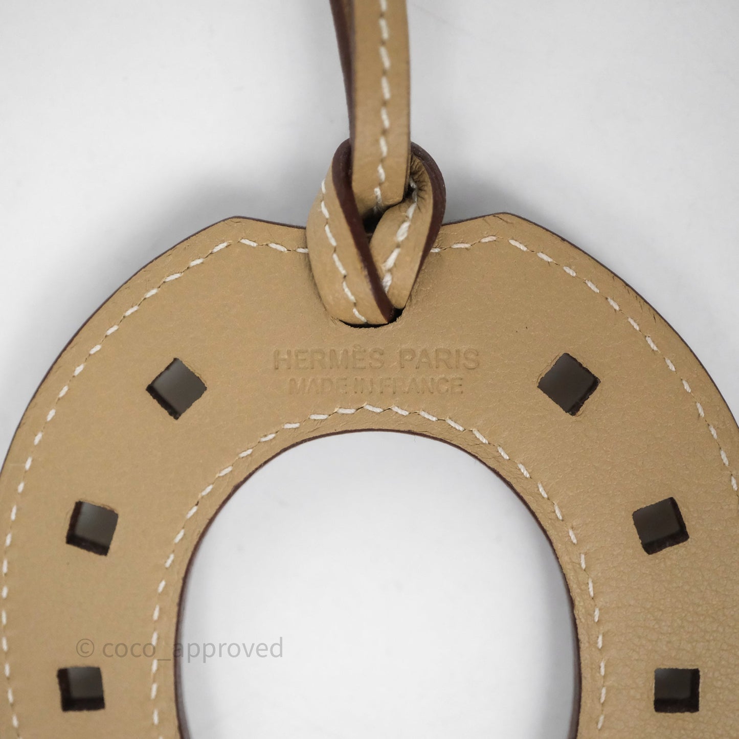 Hermès Paddock Horseshoe Bag Charm Kraft Swift