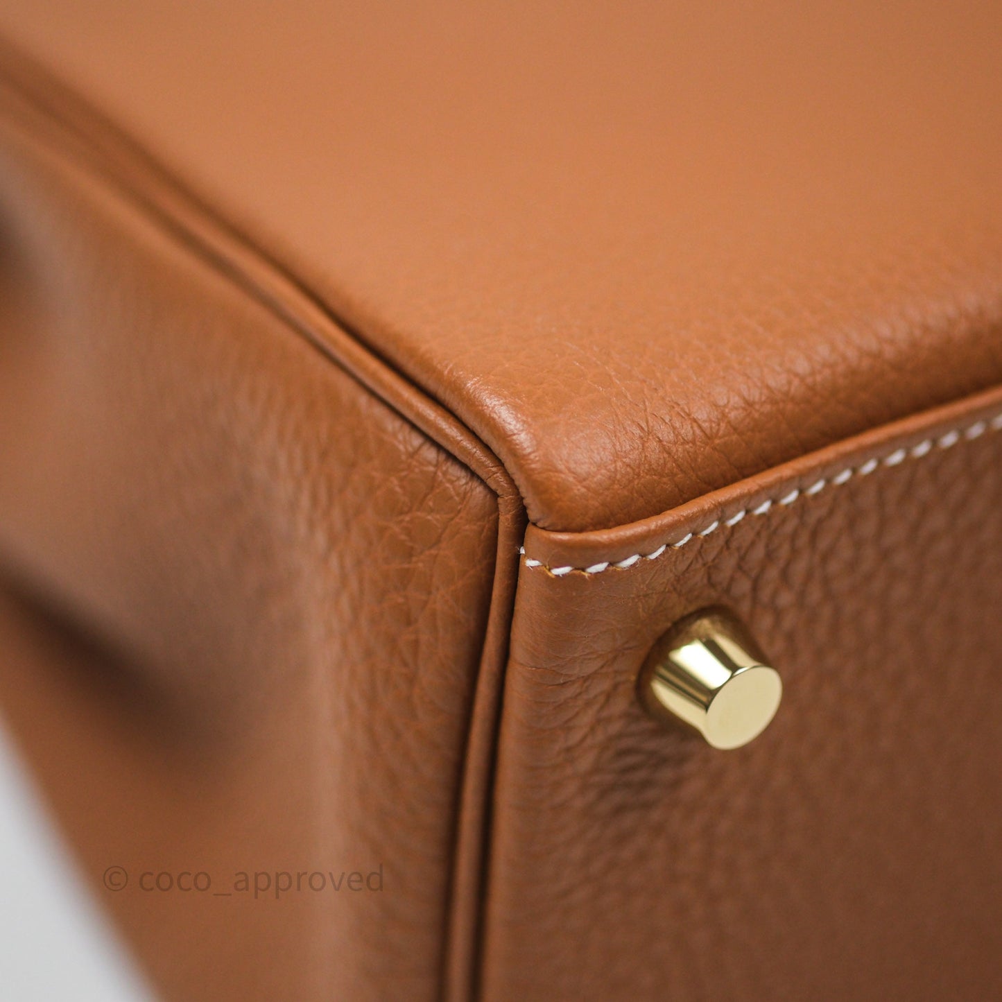 Hermès Retourne Kelly 25 Gold 37 Togo Gold Hardware