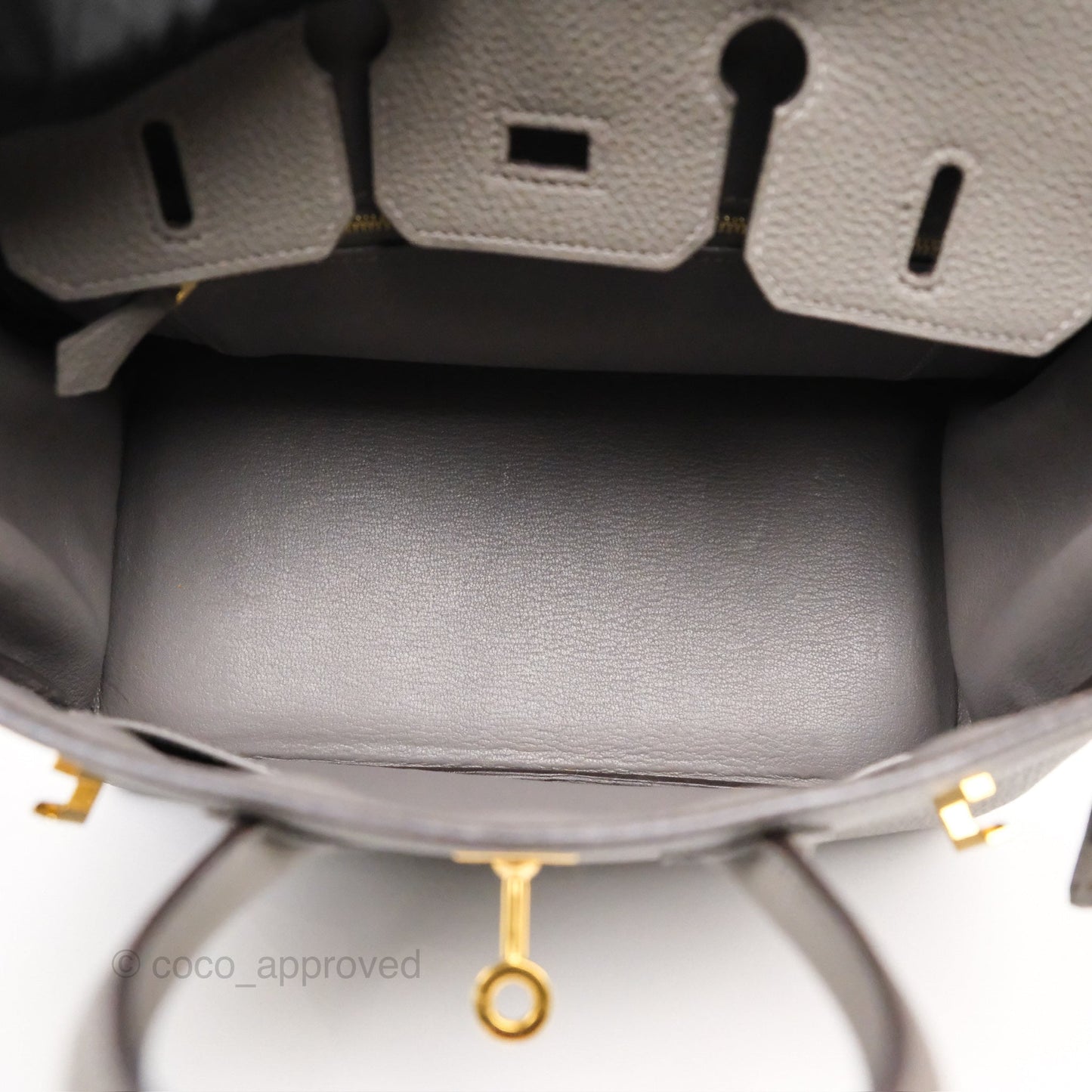 Hermès Birkin 25 Retourne Gris Meyer 0L Togo Gold Hardware
