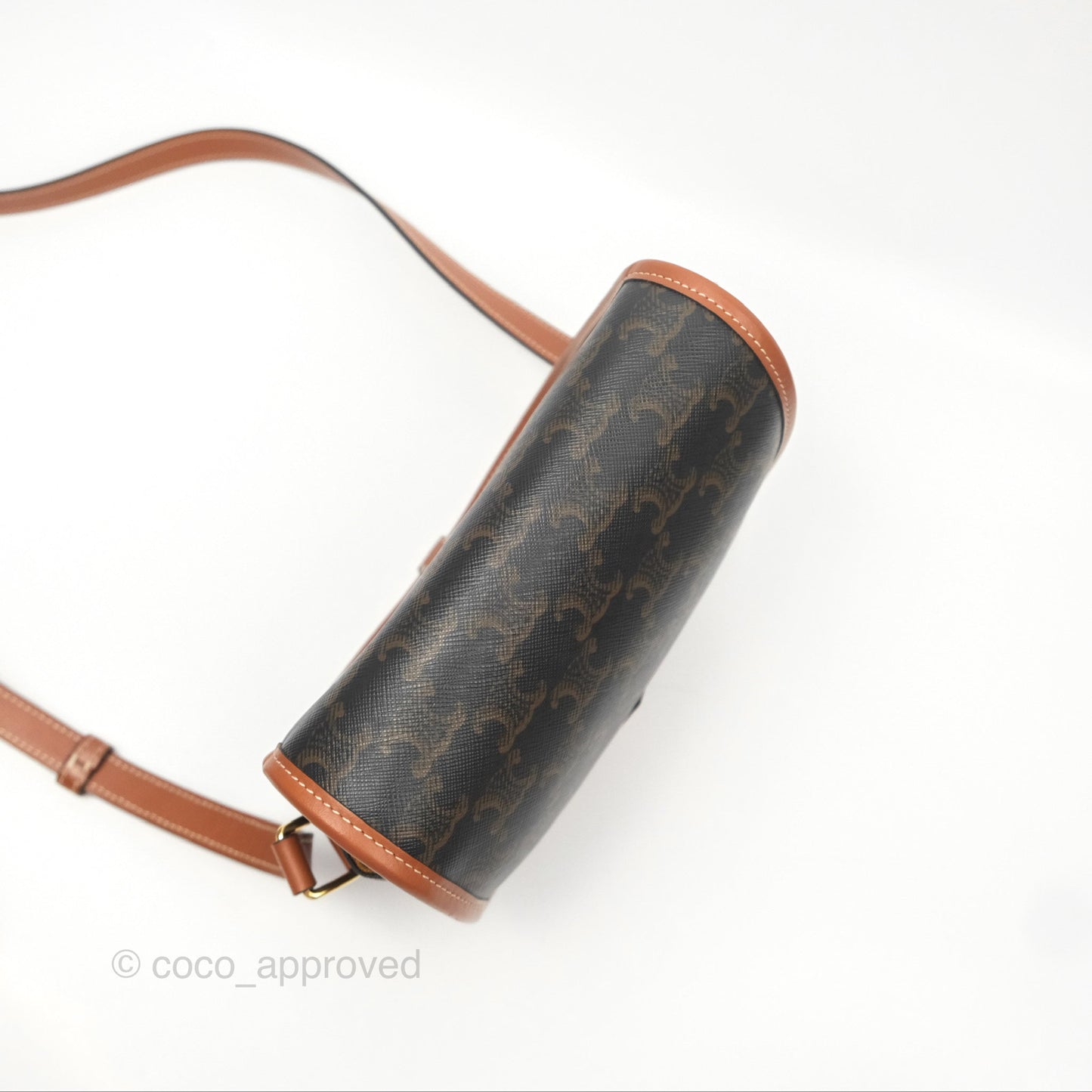 Celine Medium Folco Bag Triomphe Canvas Tan