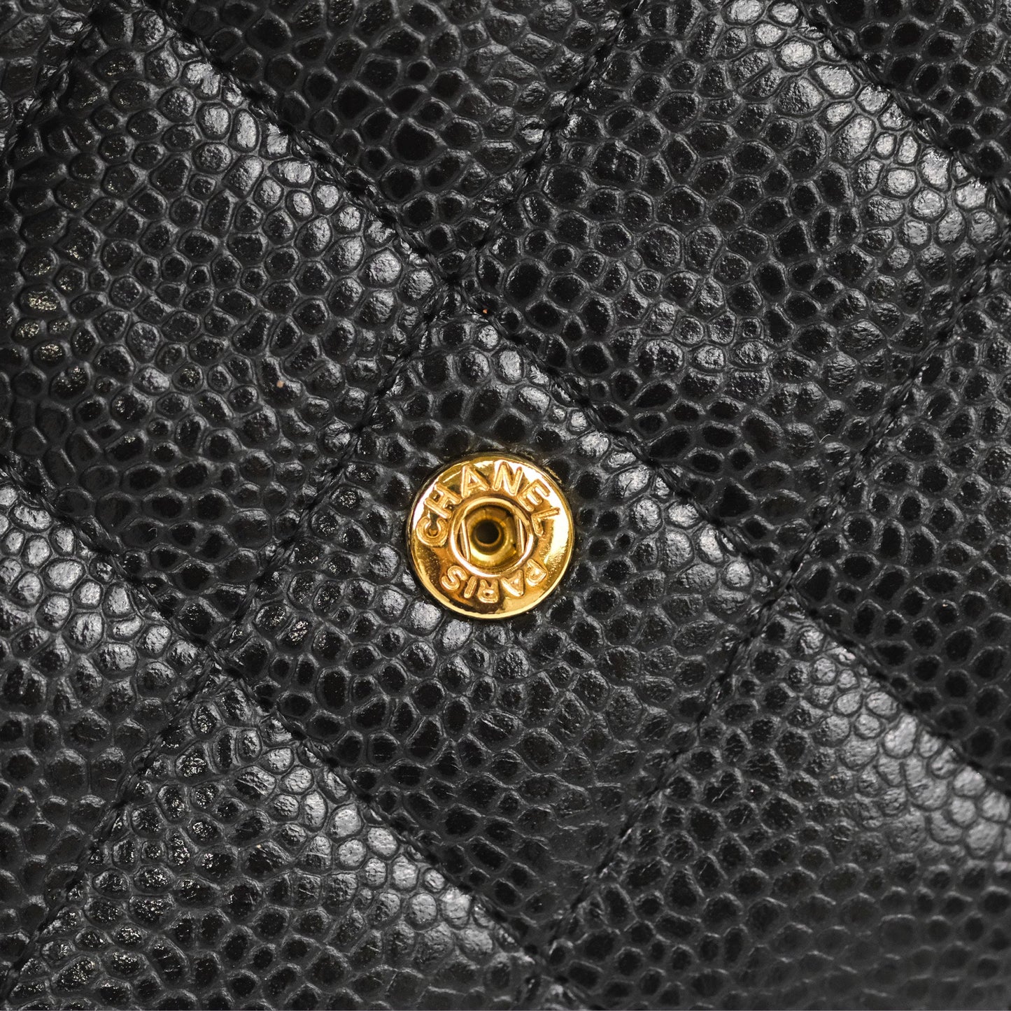 Chanel Classic Short Flap Wallet Black Caviar Gold Hardware