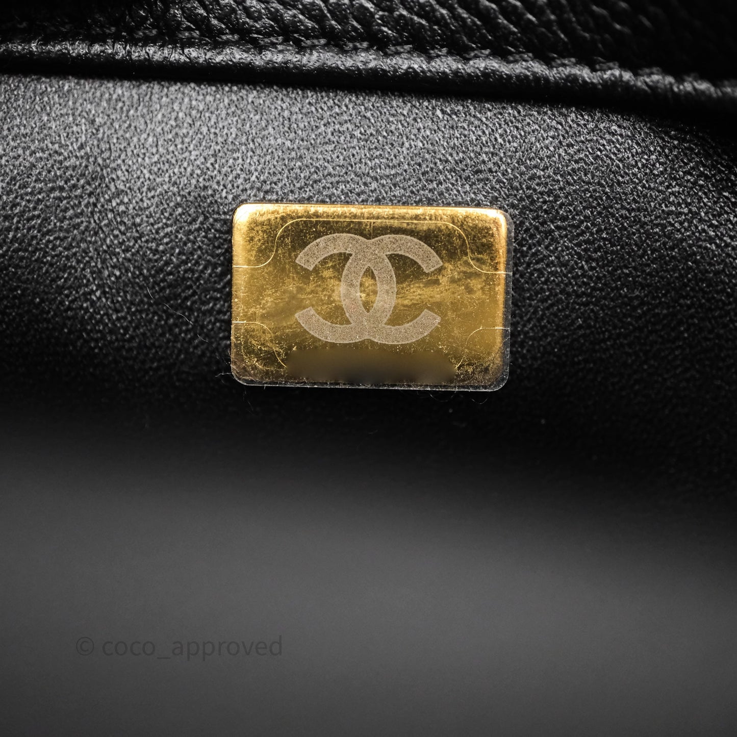 Chanel Mini Flap Bag Heart Adjustable Chain Black Caviar Aged Gold Hardware