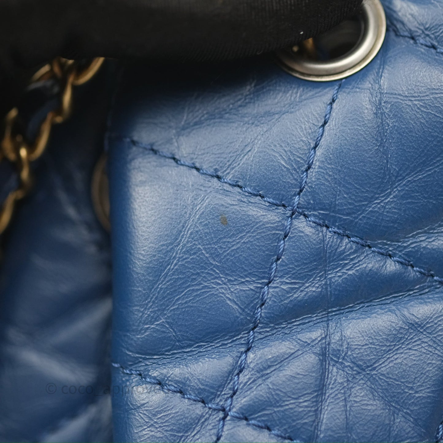 Chanel Small Gabrielle Backpack Blue Aged Calfskin