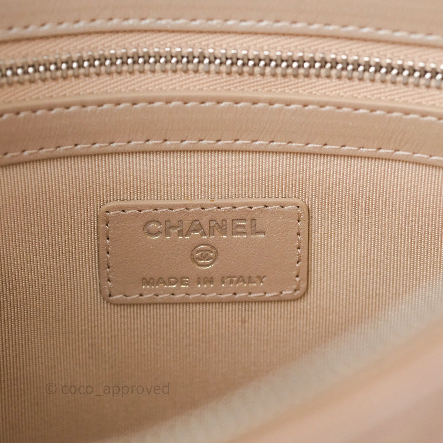 Chanel Medium O Case Chevron Rose Gold Caviar Silver Hardware 17B