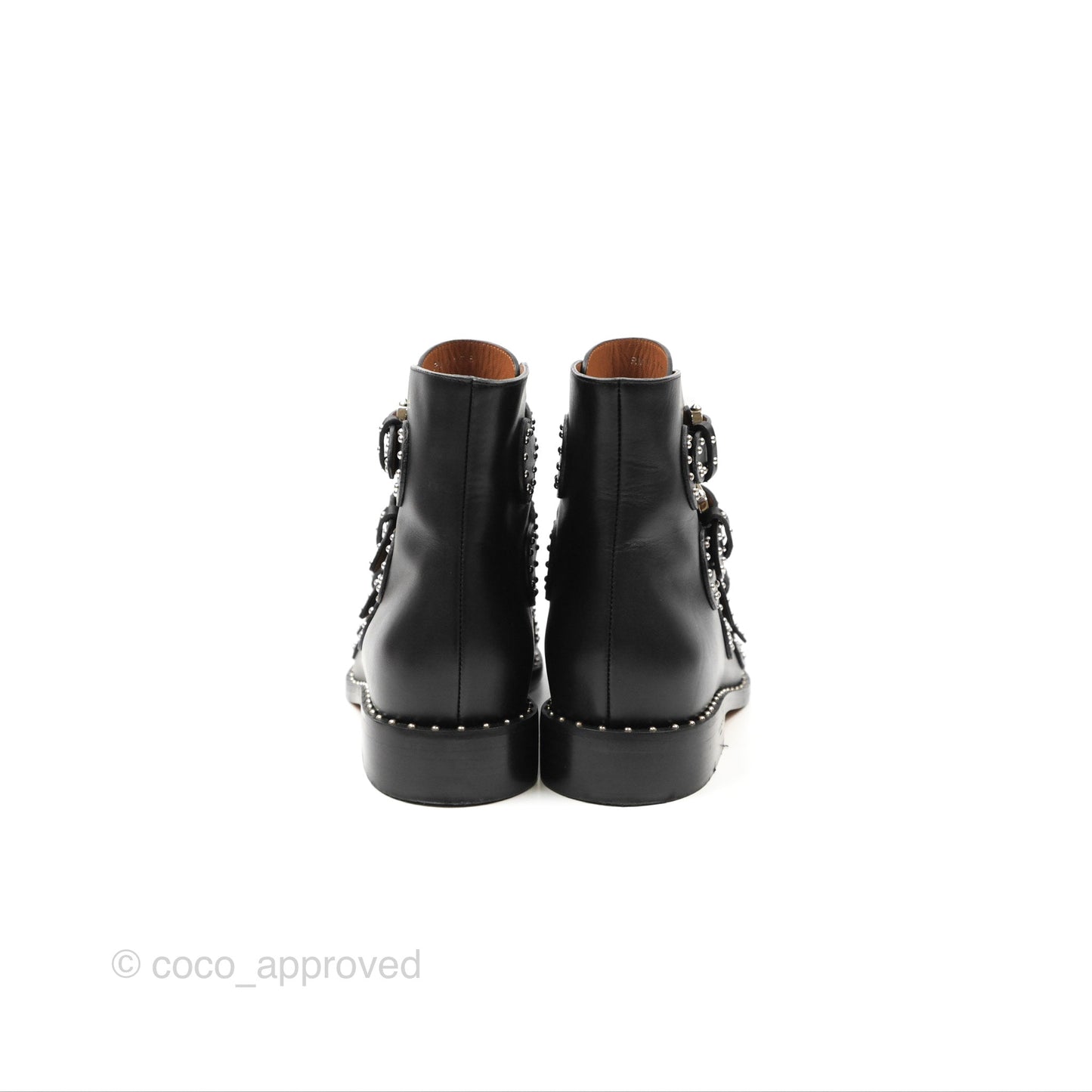 Givenchy Studded Buckle Ankle Boots Black Size 37
