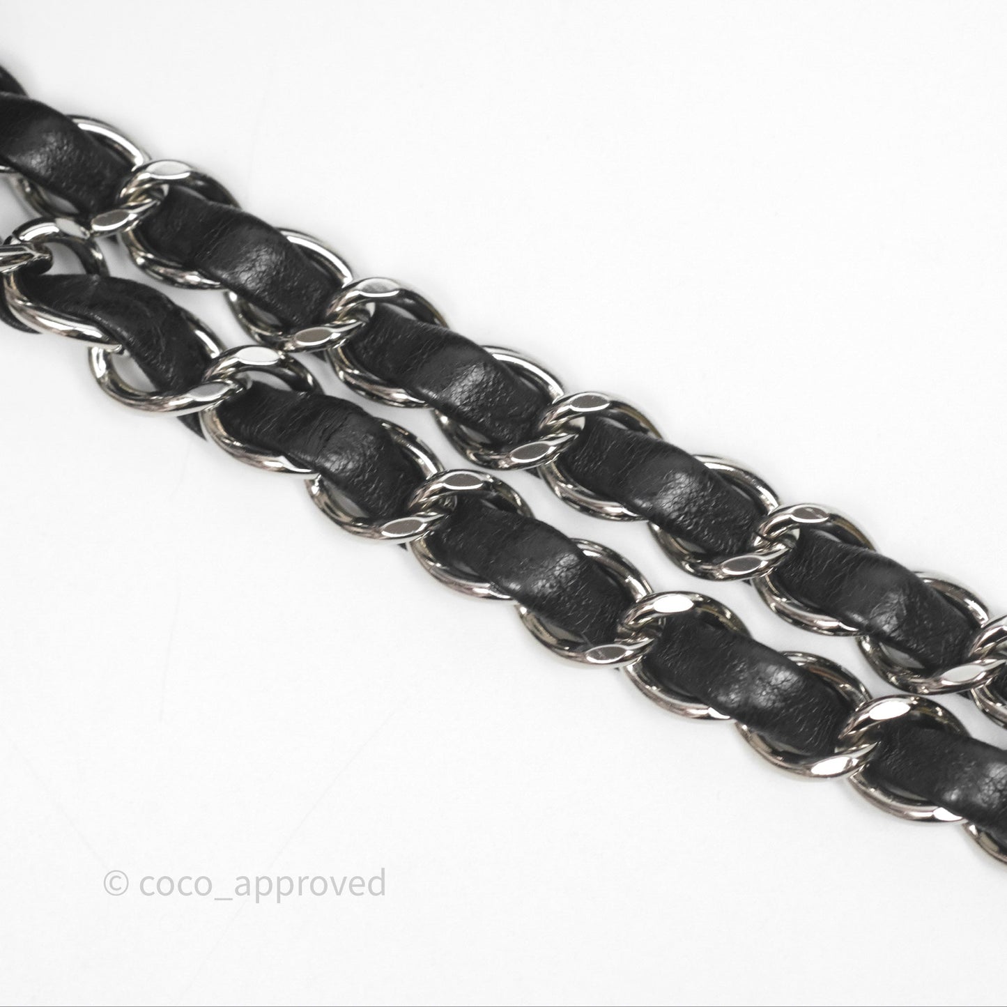 Chanel Classic M/L Medium Flap Quilted Black Lambskin Silver Hardware