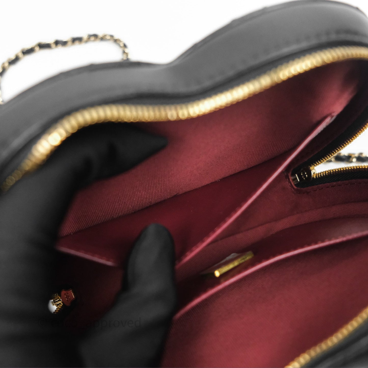 Chanel Large Heart Bag Black Lambskin Gold Hardware 22S