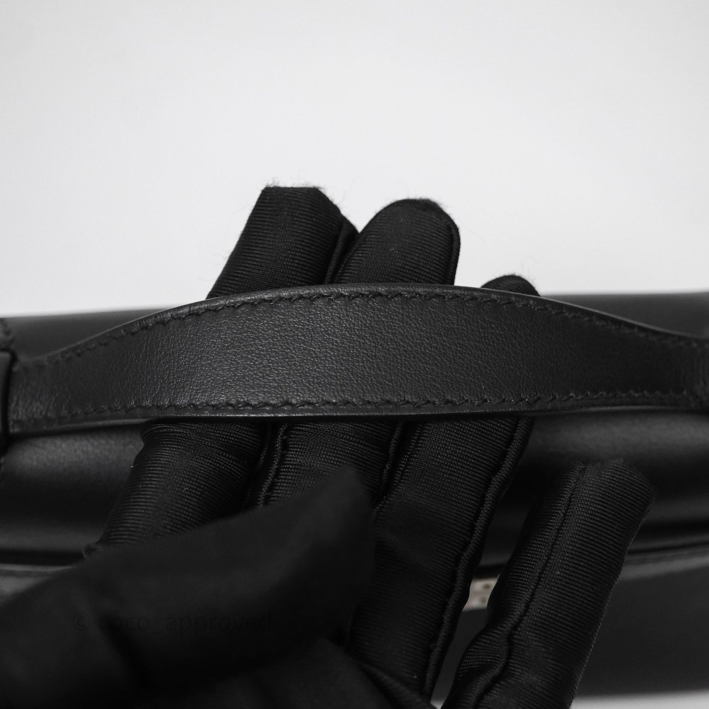 Hermès Kelly Pochette Clutch Black Swift Palladium Hardware