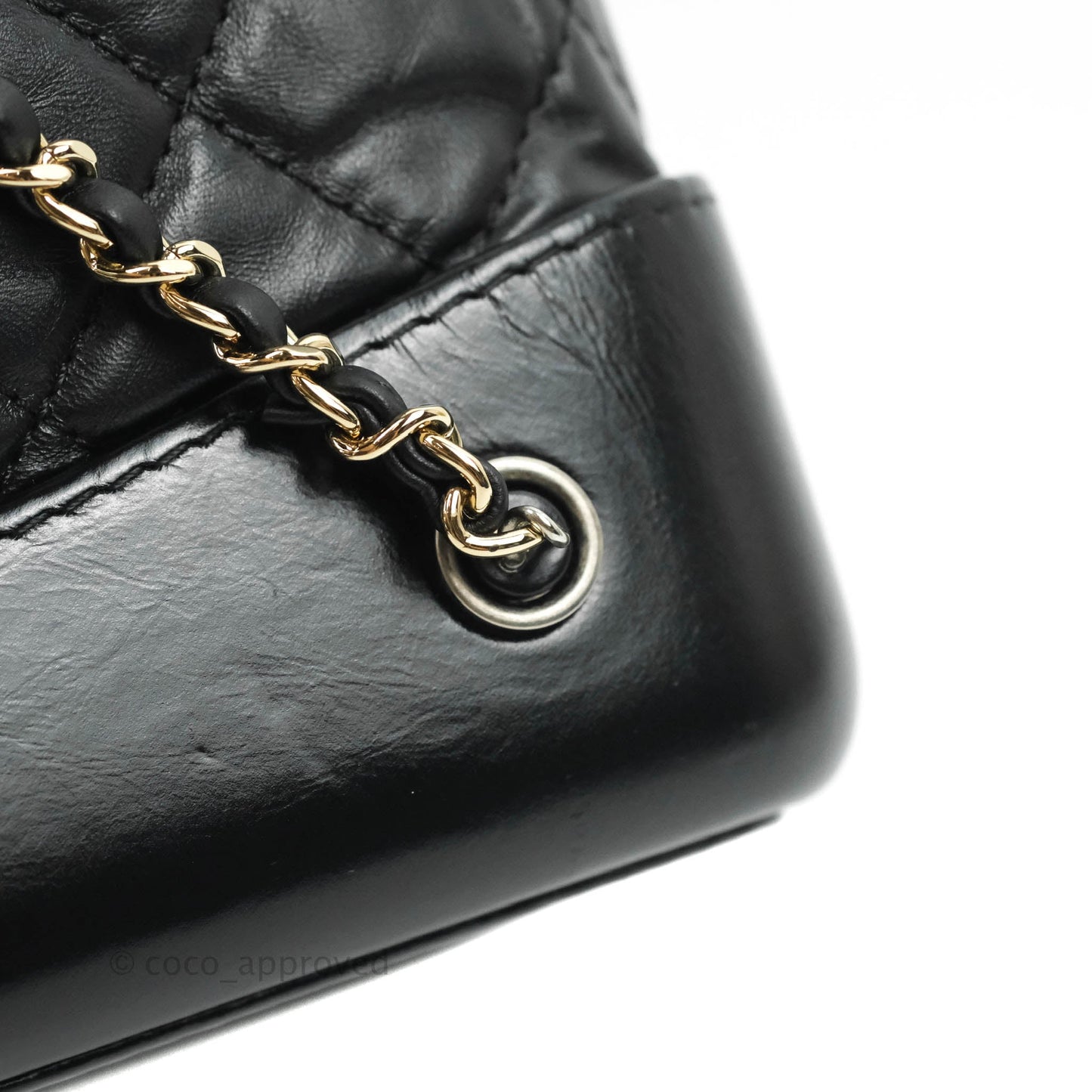 Chanel Small Gabrielle Backpack Black Aged Calfskin
