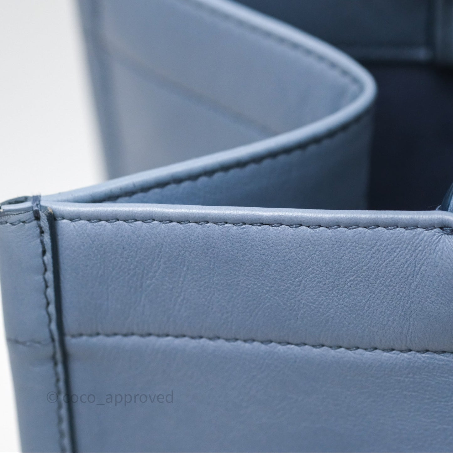 Christian Dior Medium Book Tote Blue Calfskin